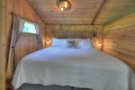 Upstairs bedroom offers two twin beds 